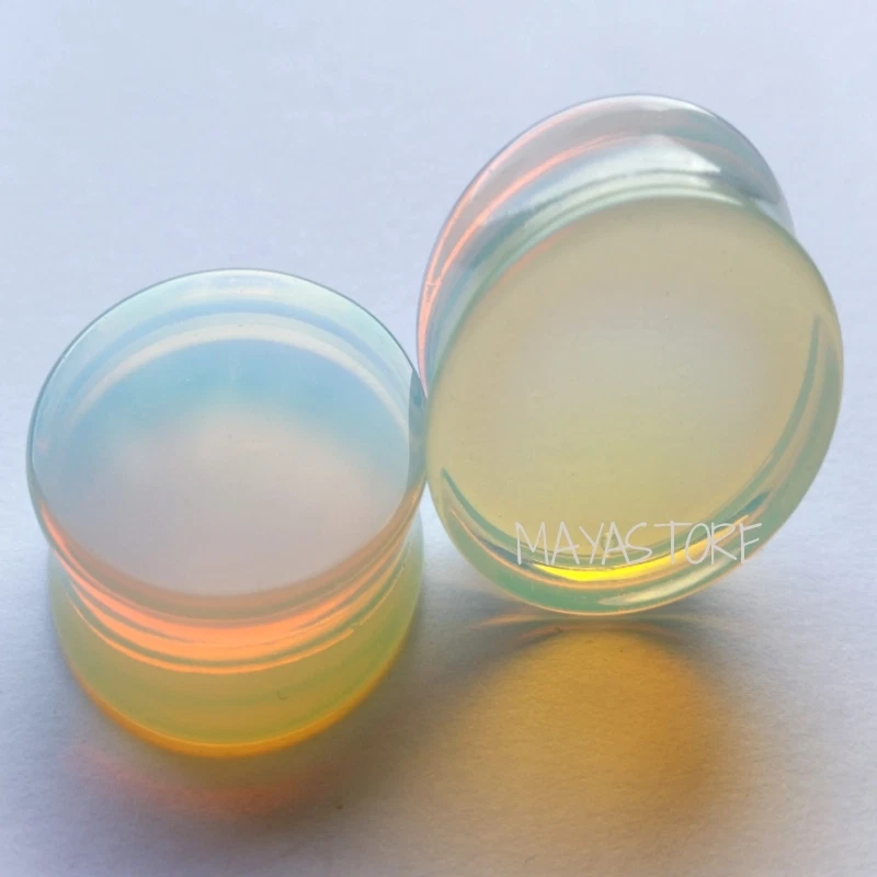 4MM-22MM ORGANIC STEIN PLUG OHR TUNNEL OPALITH PIERCING OHRSTECKER FLESH STONE - Bild 1 von 1