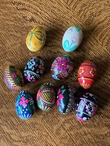 199798 cardboard /& wooden vintage Easter Eggs Hand painted butterfly and celestial eggs Vintage Easter eggs Vintage Hand painted Eggs