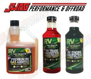 Hot Shot's Secret RV Package 16oz Gas Additive & 32oz Engine / Trans Protector - Foto 1 di 1