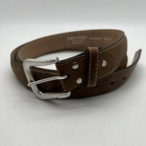 Nocona Men's Distressed Brown Western Overlay Leather Belt N2450444 - Picture 1 of 7