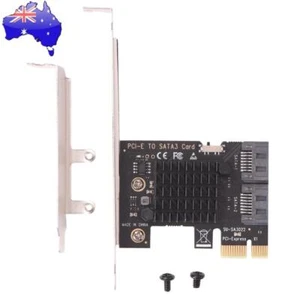 Desktop Computer PCI-E 1x to SATA3.0 2 Port Riser 6Gbps PCI Express Adapter Card - Picture 1 of 12