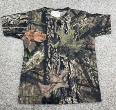 Rustic Ridge Mossy Oak Camouflage Short Sleeve Shirt  Size Youth M Woodland - Image 1 of 4