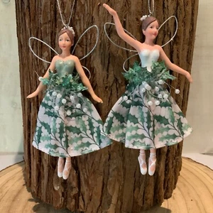 White Holly Fairy Gisela Graham Christmas Tree Decoration Resin Frosted 2023 - Picture 1 of 12