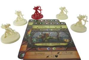 DESCENT: Journeys In The Dark 5x GOBLIN ARCHER Minis & Cards!! - Picture 1 of 3