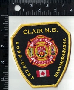 Clair N.B. Nord Quest Haut-Madawaska Feuerwehr  Canada Firefighter Patch - Bild 1 von 1
