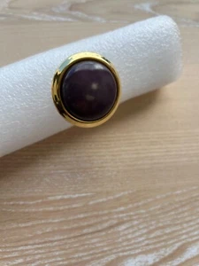 Brass & purple door knobs pack of 6 - Picture 1 of 7