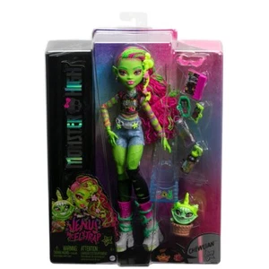 New Mattel Monster High VENUS McFlytrap Doll w/Pet Chewlian MIB Green - Picture 1 of 5