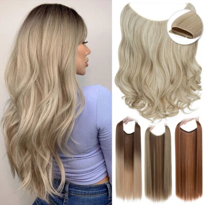 Secret Stirnband Haarteil Draht Haarverlängerung Hidden Wire Hair Extensions DEU - Bild 1 von 4