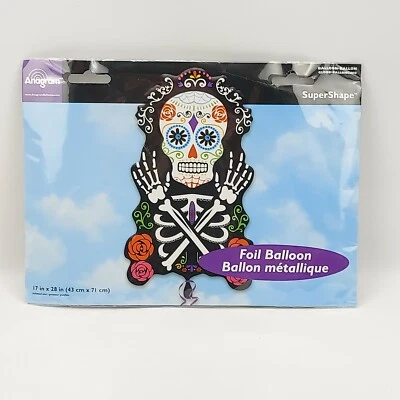 Globo de lámina esqueleto súper forma anagrama ~ Halloween ~ 17 x 28 pulgadas Foto 1 de 3