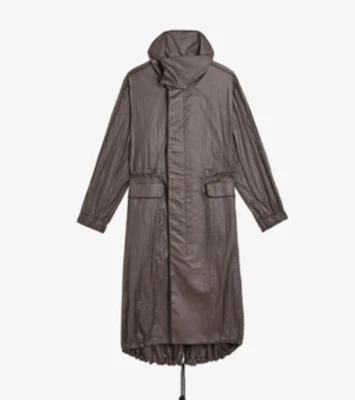 NUEVA Parka Ted Baker Kattis Cordón Cintura Longline Shell en Marrón Talla 1 #T3142 Foto 1 de 4