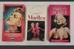 Lot Of 3 Marilyn Monroe VHS Tapes Documentary 1987 Movie 1953 Conspiracy 1986 - Picture 1 of 8