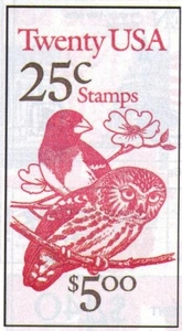MALACK 2285b BK160 $5.00 25c Owl and Grosbeck, COM..MORE.. bc45 - Picture 1 of 1