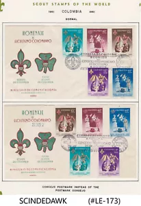 COLOMBIA 1961 SCOUTS FDC W ERROR CVR CONCEJO POSTMARK INSTEAD OF PSTMRK CONSEJO - Picture 1 of 1