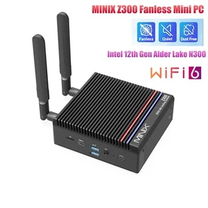MINIX Z300 Fanless Mini PC, Intel N300 16GB 512GB SSD Win 11 WiFI6 Desktop 4K HD - Afbeelding 1 van 19