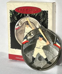 HALLMARK Keepsake Ornament BASEBALL HEROES LOU GEHRIG ORNAMENT 1995 - Picture 1 of 6