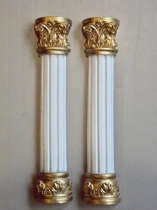 Antique style dolls house Columns White & Gold - Picture 1 of 1