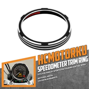Annular Speedometer Gauge Bezel Accent Black Trim Ring For Harley Sportster Dyna - Picture 1 of 13