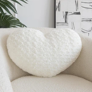 Heart Pillow, Soft Heart Shaped Pillow with Room Decorative Throw Pillows for Be - Picture 1 of 12
