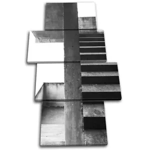 Stairwell Architecture Concrete Urban MULTI CANVAS WALL ART Picture Print - Picture 1 of 1