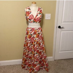 New York & Co Floral Print Crochet Band Dress - Picture 1 of 7