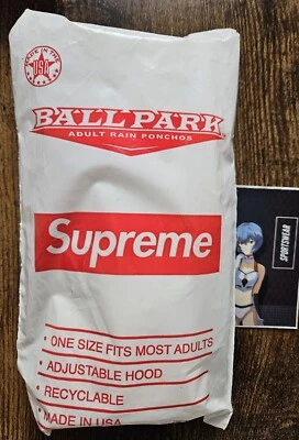 Poncho Supreme Ball Park Box Logo Capucha Ajustable SS20 Totalmente Nuevo  Foto 1 de 2