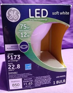 GE LED Bulb [3 pack] 96847 12W/75W Soft White Dimmable Indoor Floodlight - Picture 1 of 3