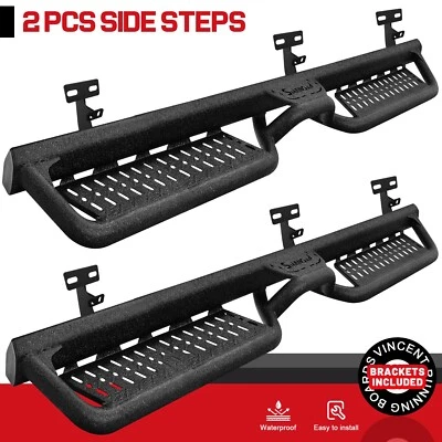 BDK FIT 2009-2018 Dodge Ram 1500 Crew Cab Classic Running Boards Side Step BLK — 第 1/4 张图片