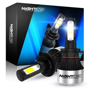 Nighteye H7 LED Headlight 72W 9000LM Lamp Kit Globes Bulbs 6500K White Beams - Picture 1 of 11