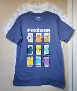 Pokemon Boys 2-Pack T-Shirt Poke I Know Starters Kanto Region Size XXL (18) NEW - Picture 1 of 7