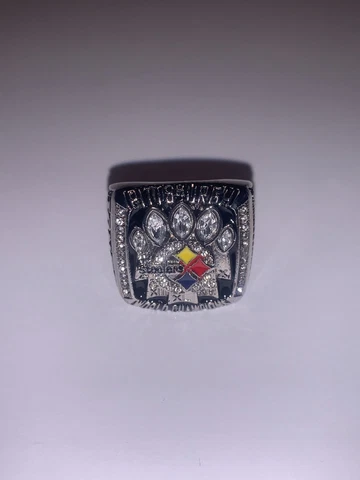 2005 Pittsburgh Steelers Championship Replica Super Bowl Souvenir Ring Size 11 Cover
