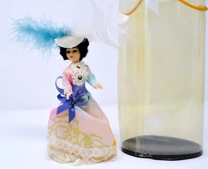 Small Vintage Victorian doll 7" tall paris lace dress hat - Picture 1 of 7