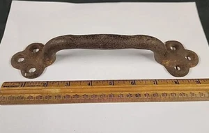 Vintage Antique large 9" metal INDUSTRIAL HANDLE PULL - Picture 1 of 4