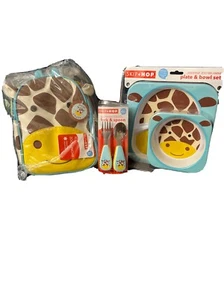 skip hop plate& bowl+lunchie Bag+fork&spoon - Picture 1 of 5