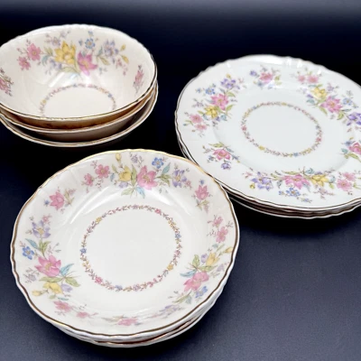 Syracuse China BRIARCLIFF (3) Platos de pan (4) Cuencos de postre (3) Cuencos de cereales Foto 1 de 4