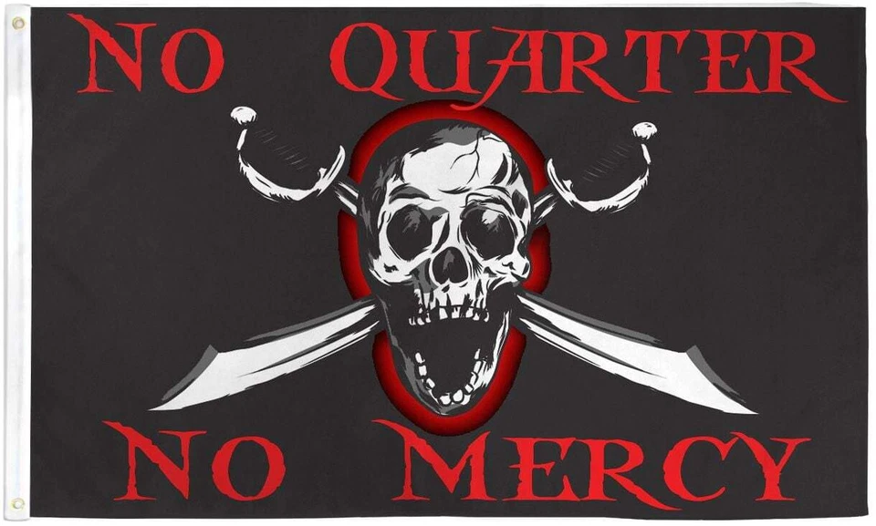 FlagsImp No Quarter No Mercy Flag - Premium Double-stitched 100 Polyester