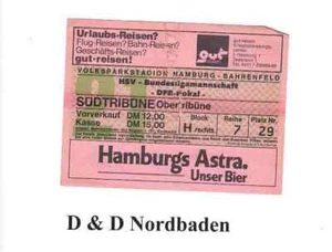 Ticket / Eintrittskarte 73/74 Pokal Hamburger SV - Kickers Offenbach - Bild 1 von 1