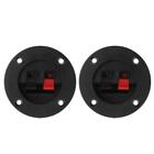 2PCS Terminal Round Cup Connector Spring Clip Screw Car Subwoofer Speaker Box