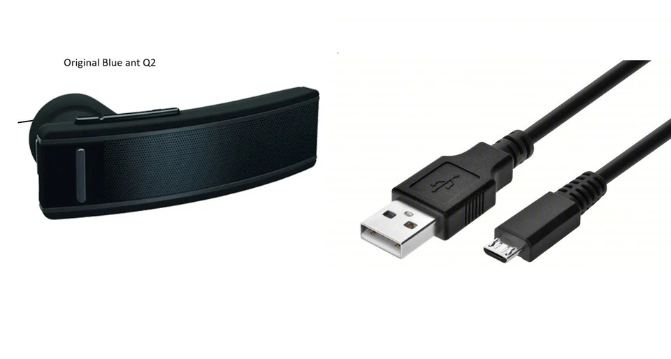 BlueAnt Q2 BLACK Voice-Command A2Dp music headset phone book caller ID Bluetooth - Image 1 of 1