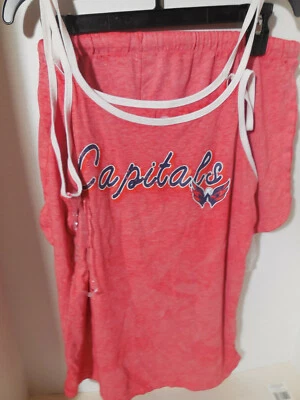NEW Washington CapitalsRed NHL Women's Loyalty Tank Top Shorts Sleep Set 2pc M - Image 1 of 2
