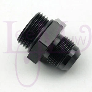 Male AN6 6AN to ORB -10 W/T ORing Flare Boss Fuel Pump Rail Adapter Fitting Blac - Picture 1 of 5