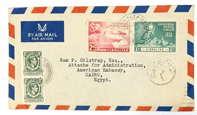 Gibraltar Saccone & Speed Ltd. 1949 a Sam P. Gilstrap Embajada Americana El Cairo Foto 1 de 2