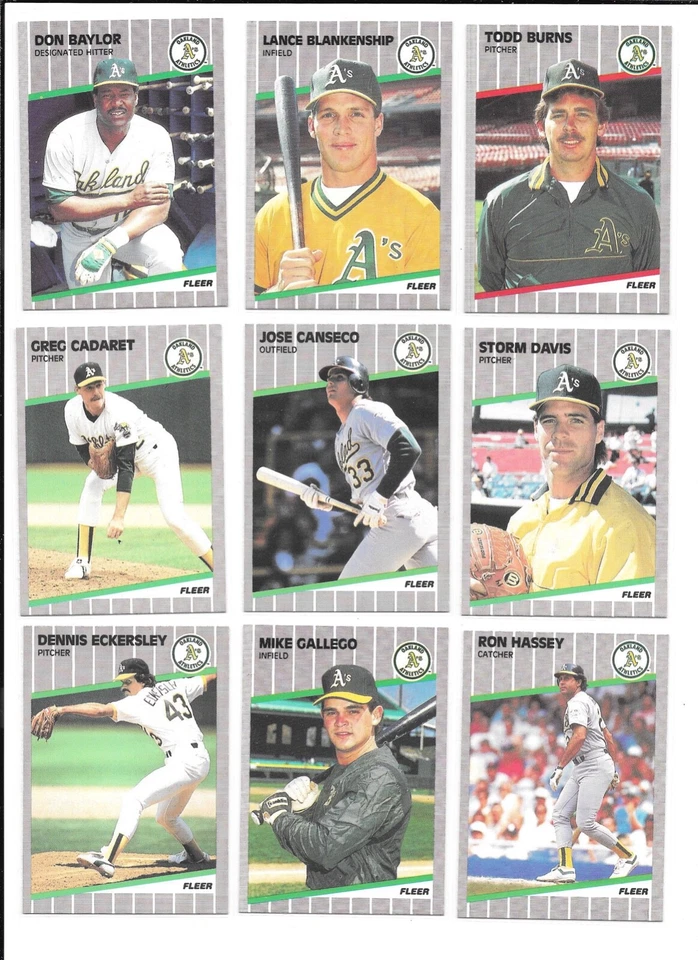 1989 Fleer Baseball Trading Cards / You Choose #s 1 - 200 / mb41 - Image 1 of 4