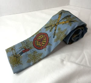 VTG Rooster Square End All Cotton Necktie Hand Printed Styled For Porter's - Picture 1 of 10