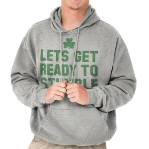 St Patrick's Day Let's Get Ready to Stumble Hoodie Hooded Sweatshirt Men Women - Picture 1 of 11