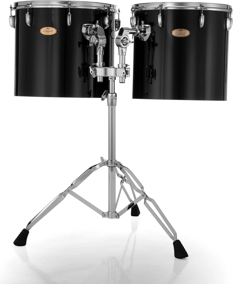 Pearl Dual Drum Concert Tom Set, Midnight Black (PTE1516/C46) w/ Stand - Image 1 of 1