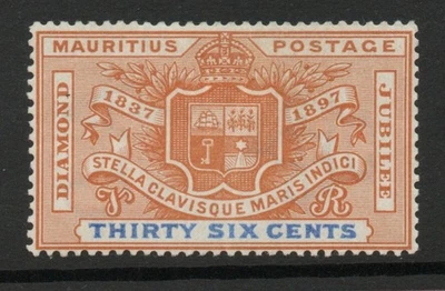 Mauricio 1899 36c naranja y ultramar SG 133 como nuevo. (R2185) Foto 1 de 2