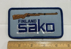 Sako of Finland Rifles Ammunition Ammo Firearms Blue Embroidered Patch Badge - Picture 1 of 3