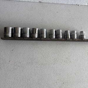 Snap-On 10 Pce 3/8 Drive 6 Pt Metric Shallow Socket Set  FSM1-FSM9 Missing 10mm - Bild 1 von 11