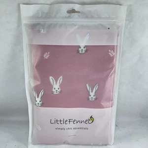 Baby Flannel Cuddle Blanket Pink Bunny Jolimoli Simply Chic Little Fennec - Picture 1 of 7