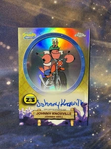 2025 Topps Chrome Spongebob Johnny Knoxville Johnny Krill Refractor Autogramm - Bild 1 von 2